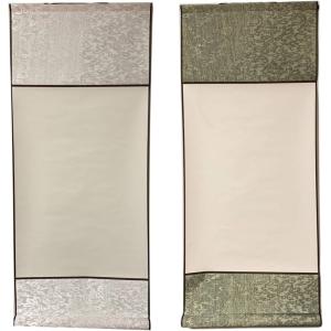 掛け軸 画仙紙 書道 水墨画 無地 和紙 装丁済 展示 展覧会