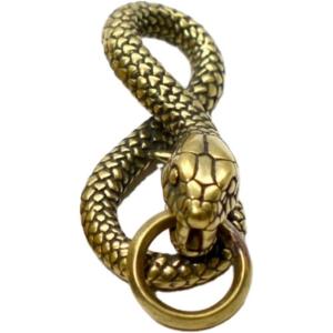 蛇 キーホルダー キーフック アクセサリ キーチェーン ヘビ リング 金運 キーリング
