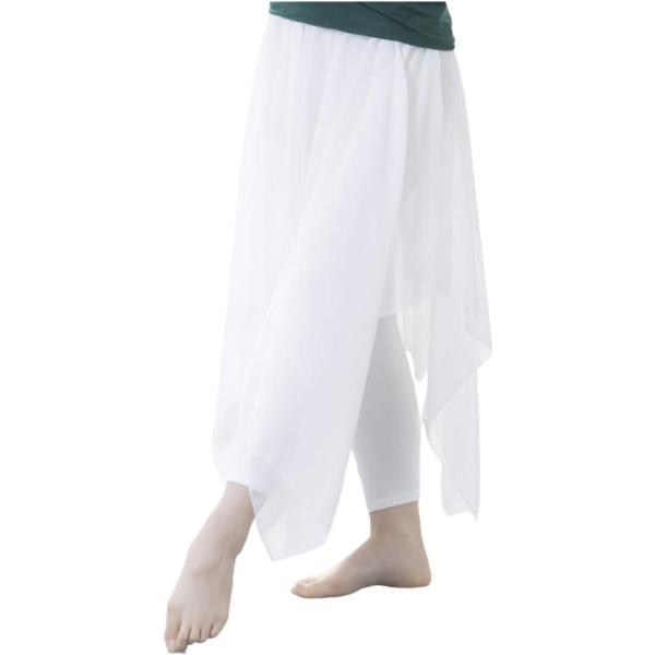 シフォンスカート付き タイツ レギンス レディース ダンス衣装 ベリーダンス バレエのレッスン着 ス...