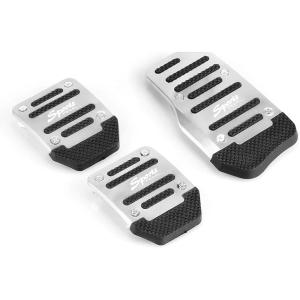 【互換品】morytrade ペダルカバー MT 用 ミッション 車 軽トラ 旧車 アクセル ブレーキ クラッチ 3ペダル(シルバー)