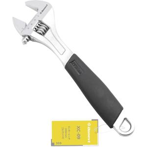 モンキーレンチ 最大口開き35mm 目盛付 ゴムマット付