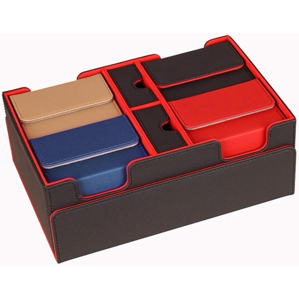 トレカ デッキケース マグネットで取り外し可能 カードケース トレーディング レザー ホルダー スト...