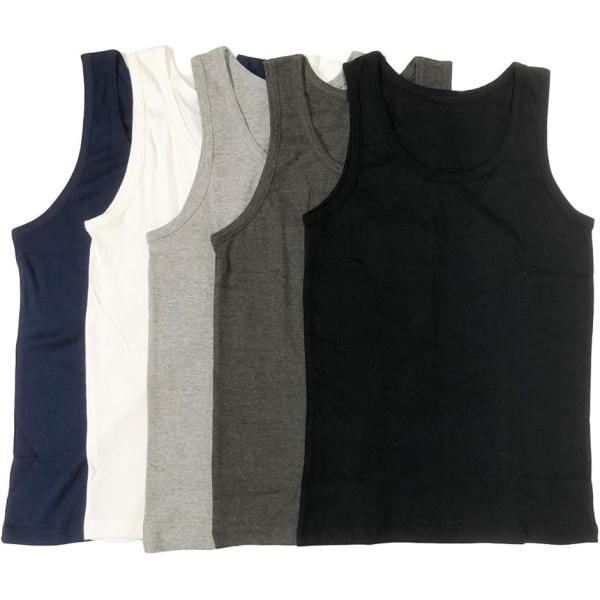 スリーピングシープ メンズ コットン 100% 無地 フライス タンクトップ S〜LL ５色セット(...