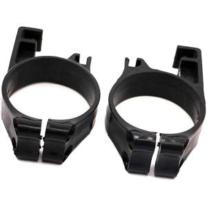 モーパ フロント フォーク ガード 汎用 純正 タイプ 左右 セット KDX 200 220 250 バイク(ブラック（ガイド単体）)