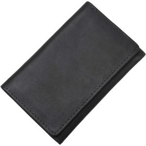 名刺入れ メンズ 本革 薄型 軽量レザー シンプル 高級 牛革 カードケース 箱入り 贈答用( ブラック)
