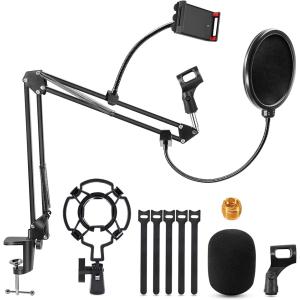 耐荷重2KGマイクスタンド マイクアーム 卓上 コンデンサーマイク用