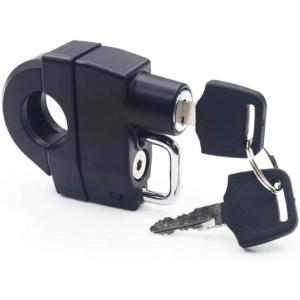 ヘルメットロック 汎用 ヘルメットホルダー マスターシリンダー ハンドル用 PCX125 150 グロム クランプタイプ ブラック