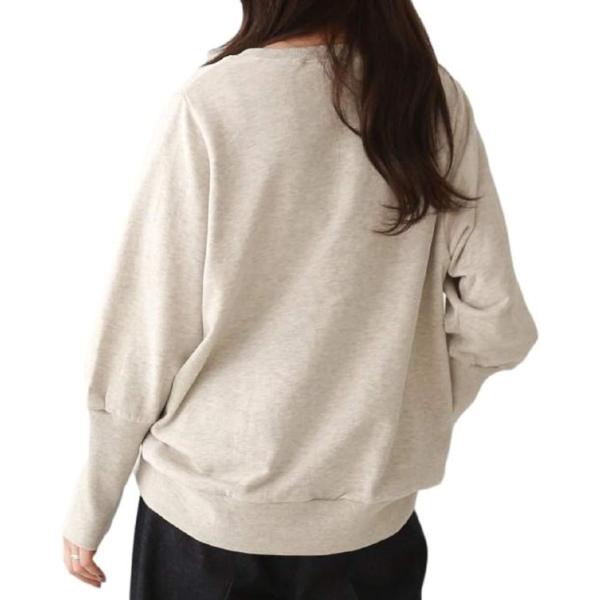 スリーピングシープ 着心地 らくちん あったか 裏毛 袖リブロング 長袖 トップス( トレーナータイ...