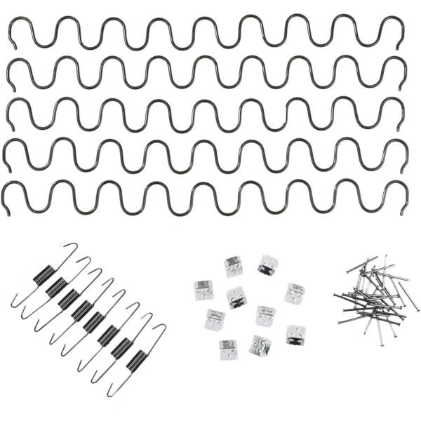 ソファー 張り替え セット Sバネ 5本 ／ 固定具 ネジ スプリング S字(45cm)