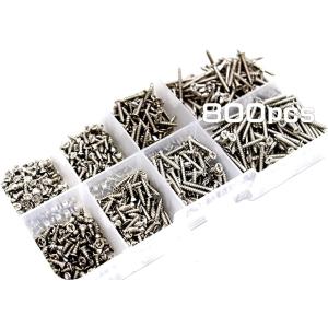 タッピングスクリュー タッピンネジ ねじ サイズ 4mm 〜 20mm 8種類 各100本 800pcs 専用ケース付き