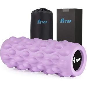 500KG耐荷重 割れない フォームローラー 筋膜リリースローラー ストレッチローラー マッサージ ヨガポール 軽い( ライトパープル)