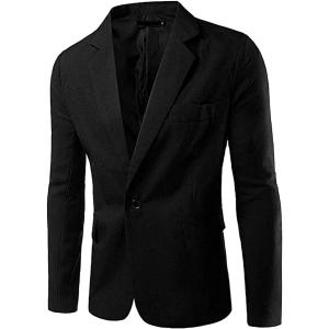 アスペルシオ カラフル 長袖 ジャケット メンズ フォーマル 紳士 アウター シングル ボタン 黒色( ブラック,  M)｜horikku