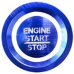 ホンダ エンジンスタートボタン リング ガーニッシュ 内装 ドレスアップ 2点セット( ブルー)