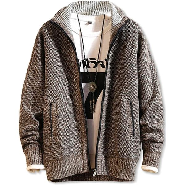 メンズ パーカー アウター( ブラウン,  4L)