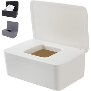 ウェットティッシュ ケース おしゃれ オフィス収納 長方形 収納ボックス( ホワイト)