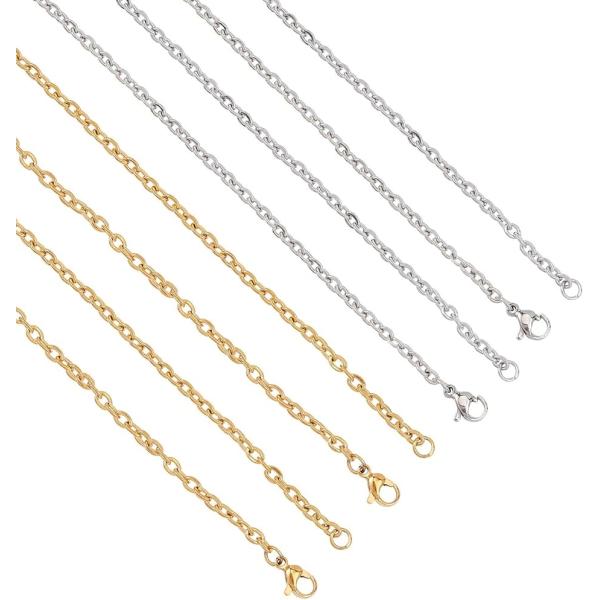 約12本 2色 2mm太さ チェーンネックレス ステンレス ケーブルチェーン MDM( 2色-12本...