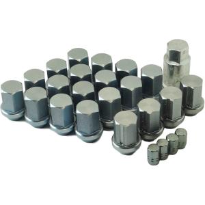 【互換品】スリット ロック レーシング ナット アルミ製 エアバルブキャップ付き 軽量 盗難防止(チ...