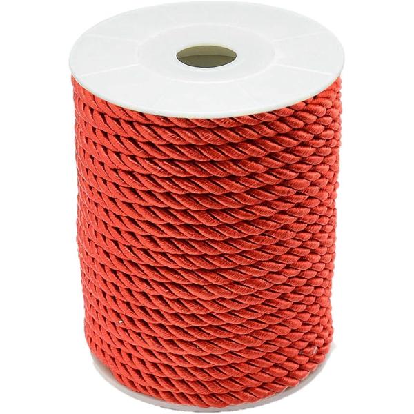 ?20ヤード 18メートル 5mm 3プライ ツイストコードロープナイロンツイストコードトリム糸ひも...