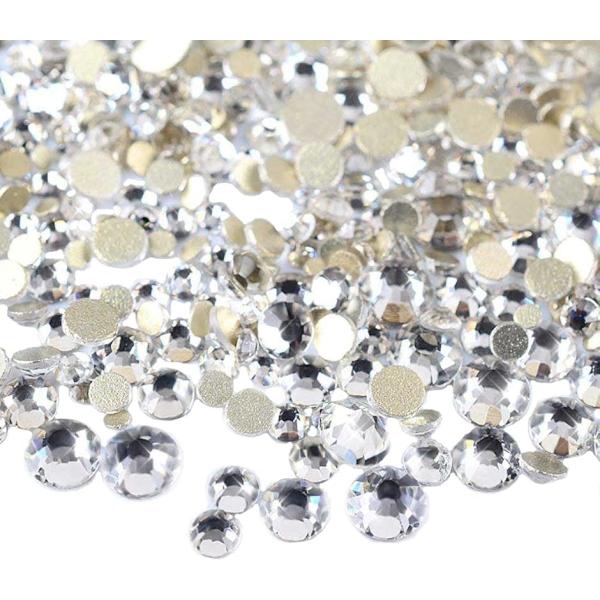ラインストーン ネイル用ストーン ガラス 製 大容量 5000粒 セット(マルチカラー,  5000...