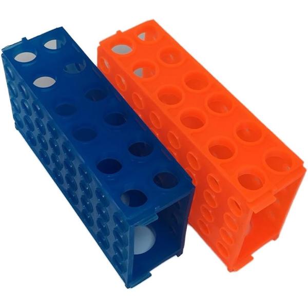 チューブラック 4WAY 80穴 遠心管ラック 試験管立て 試験管ラック プラスチック( カラーラン...