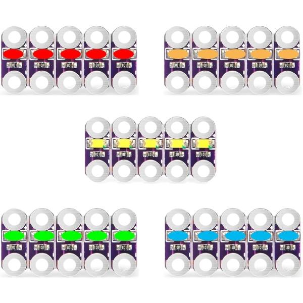 Lilypad LED レッド/イエロー/ホワイト/ブルー/グリーン( レッド5個/イエロー5個/ホ...