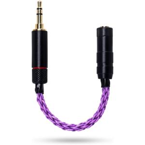 変換ケーブル バランス接続ケーブル ジャック 4.4mm 五極 オス＞ 三極