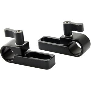 ロッドクランプ 汎用 15mmロッドクランプ シングルロッドクランプ 脱落防止 長孔付き モニター用...