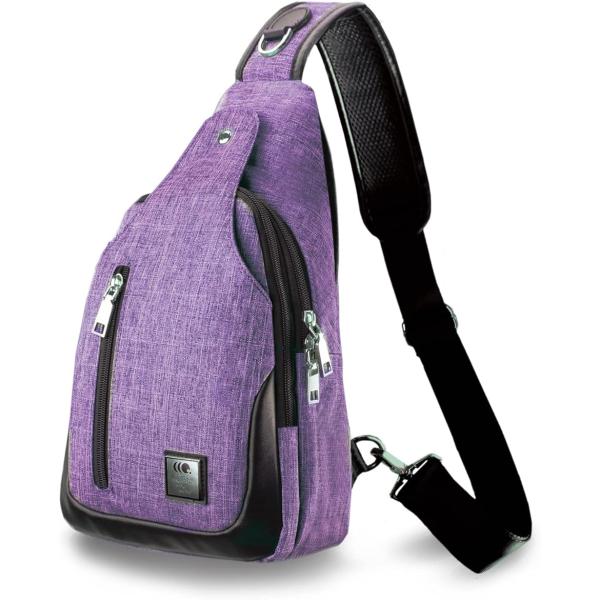 ショルダーバッグ ボディバッグ 斜めがけ 軽量 防水 大容量 メンズ レディース 6.パープル( 0...