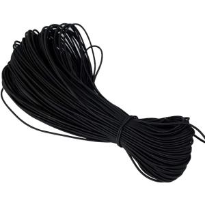 ショックコード バンジーロープ ゴムロープ 弾性ロープ ゴム紐 補修 手芸 収納 10ｍ(ブラック, 4mm)