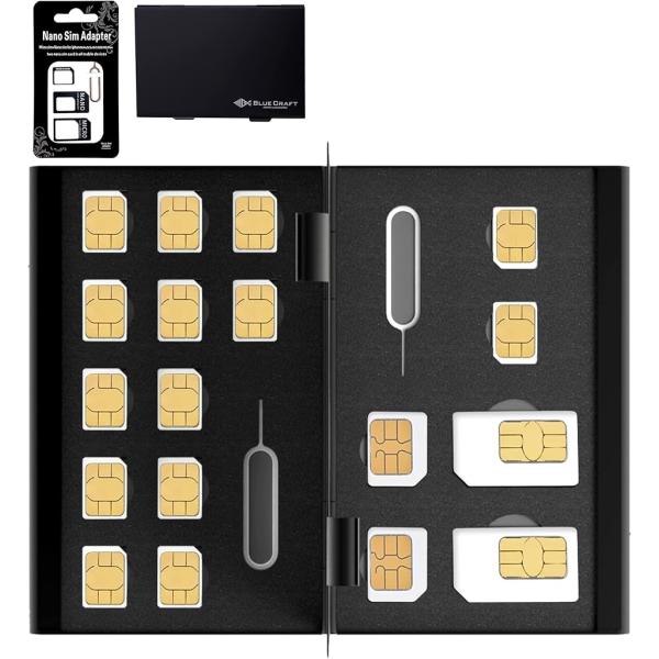 BLUECRAFT SIMカードケース 最大18枚収納 2枚 microSIM nanoSIM 14...