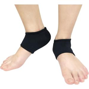 かかとカバー ソックス サポーター 保護 男性/女性適用(表・黒色