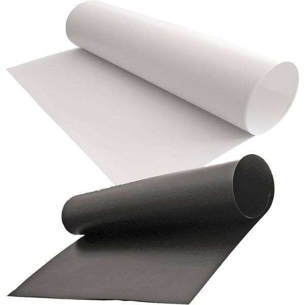 【互換品】 PVC 背景布 背景紙 商品 小物 撮影(白黒(つや消し) 2枚セット,  70cm x...