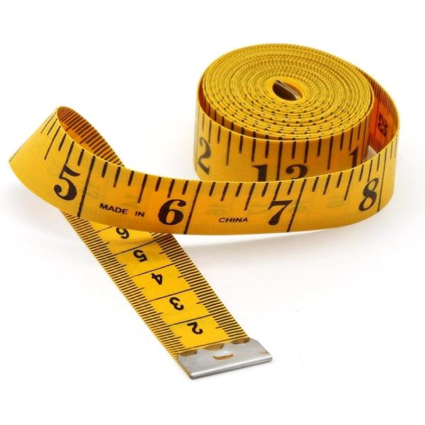 メジャー 3m 巻尺 テープメジャー インチ センチ 裁縫 巻き尺 服 ウエスト tape(イエロー...