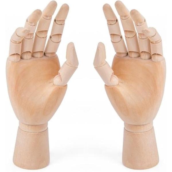 木製 デッサン ハンド モデル 手 マネキン ディスプレイ 参考デッサンカット付き