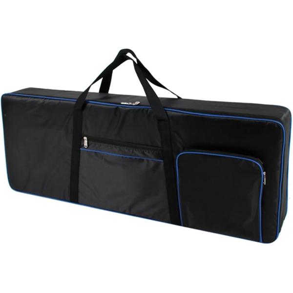 保護クッション入 防水 背負える キーボード キャリーケース リュック 2WAY (4.ブラックxブ...