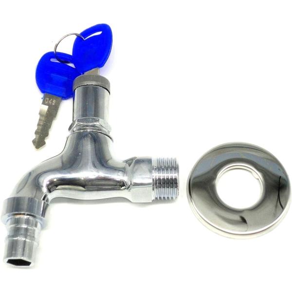 鍵付き 蛇口 ガーデニング キー付き 水栓 水道栓 共用 いたずら 防止 対策 盗水 安全