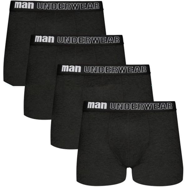 ボクサー 超長棉 コットン メンズ 男性パンツ 通気 消臭 立体成形 ストレッチ 4枚セット(ブラッ...