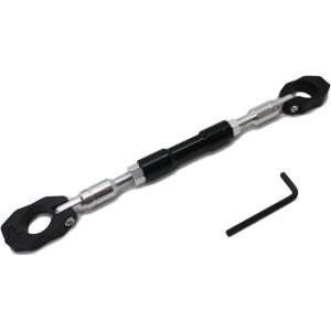 バイク 汎用 ハンドルブレース バー 22.2φ 伸縮 27.5〜30cm エイプ モンキー CRF250M 等(ブラック / 黒)