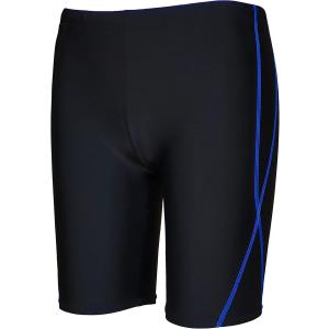 水着 競泳 スクール ミドルスパッツ UPF50+ 撥水加工 80〜170cm ブルー，(ブルー, 150)