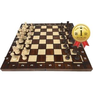 【Yahoo! ランキング1位入賞】 ポーランド製 ハンドメイドチェスセット Wegiel Chess No.4 + チェッカーの商品画像