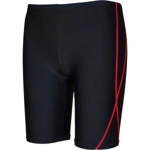 水着 競泳 スクール ミドルスパッツ UPF50+ 撥水加工 80〜170cm(レッド, 110)