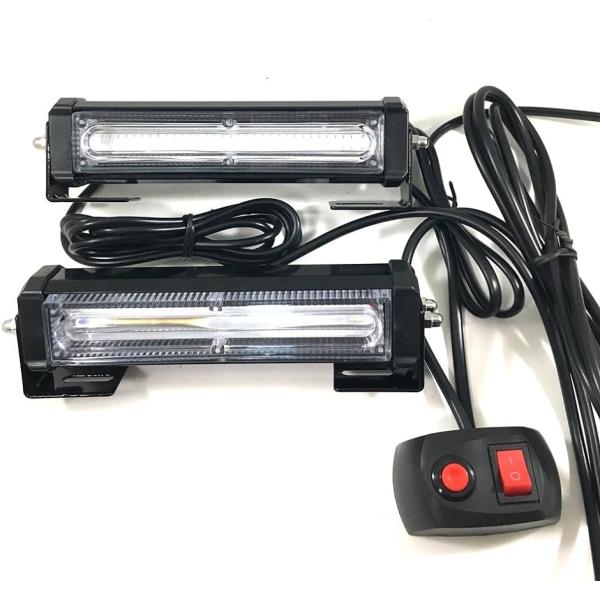 DC12V COB 6LED x 2連 ストロボ フラッシュ ライト キット 発光 パターン 変更可...