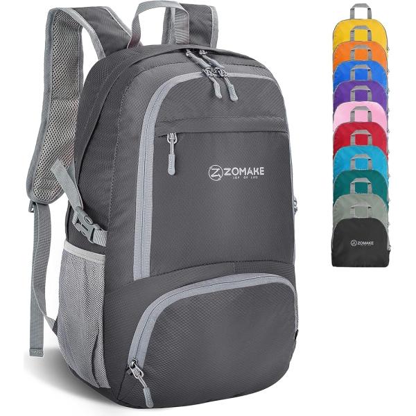 軽量リュック バックパック 30L ハイキングデイパック 旅行バックパック 折りたたみ式(ミディアム...