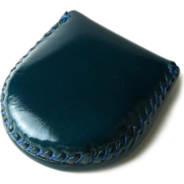 本革コインケース 小銭入れ 完全手作り 手縫い仕上げ コンパクト 使いやすさ( ダークグリーン,  ...