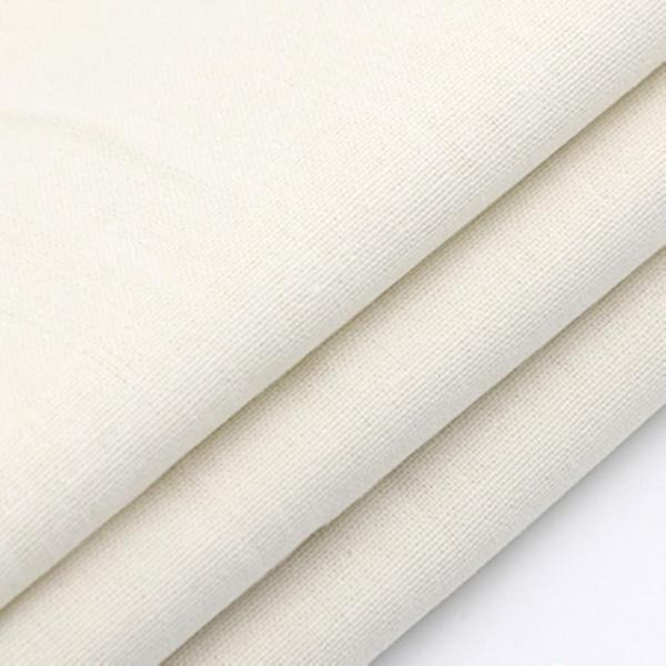 【互換品】 全17色 プレミアム 綿 麻 カラー 生地 手芸用 2m 幅1.4m(アイボリー)