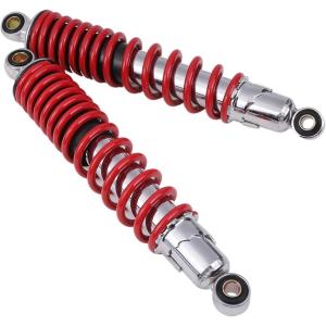 汎用 リア ショック サスペンション 左右 セット 310mm バイク 部品 パーツ タイヤ ブレーキ フォーク 修理 アコギ MDM(赤)