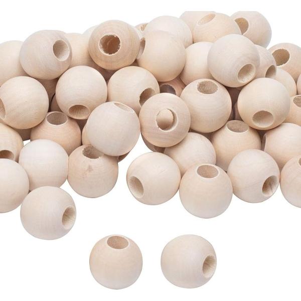 約60個/袋 穴10mm ウッドビーズ 木製ビーズ ラウンドビーズ 図案付き MDM( アンティーク...