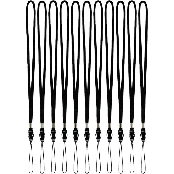 ネックストラップ 脱着バックル式 先端着脱 取り外し可能 松葉紐 首周り80cm 首かけ 吊り下げ式...