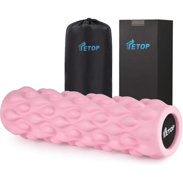 割れない フォームローラー 500KG耐荷重 ストレッチローラー日本語説明書付きピンク(ピンク,  ...