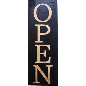 オープンクローズ 立てかけスタンド看板 特大 45cm(黒,  450mmx150mm)